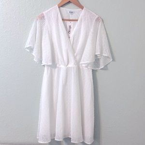 Miss Sky White Swiss Dot Mini Dress